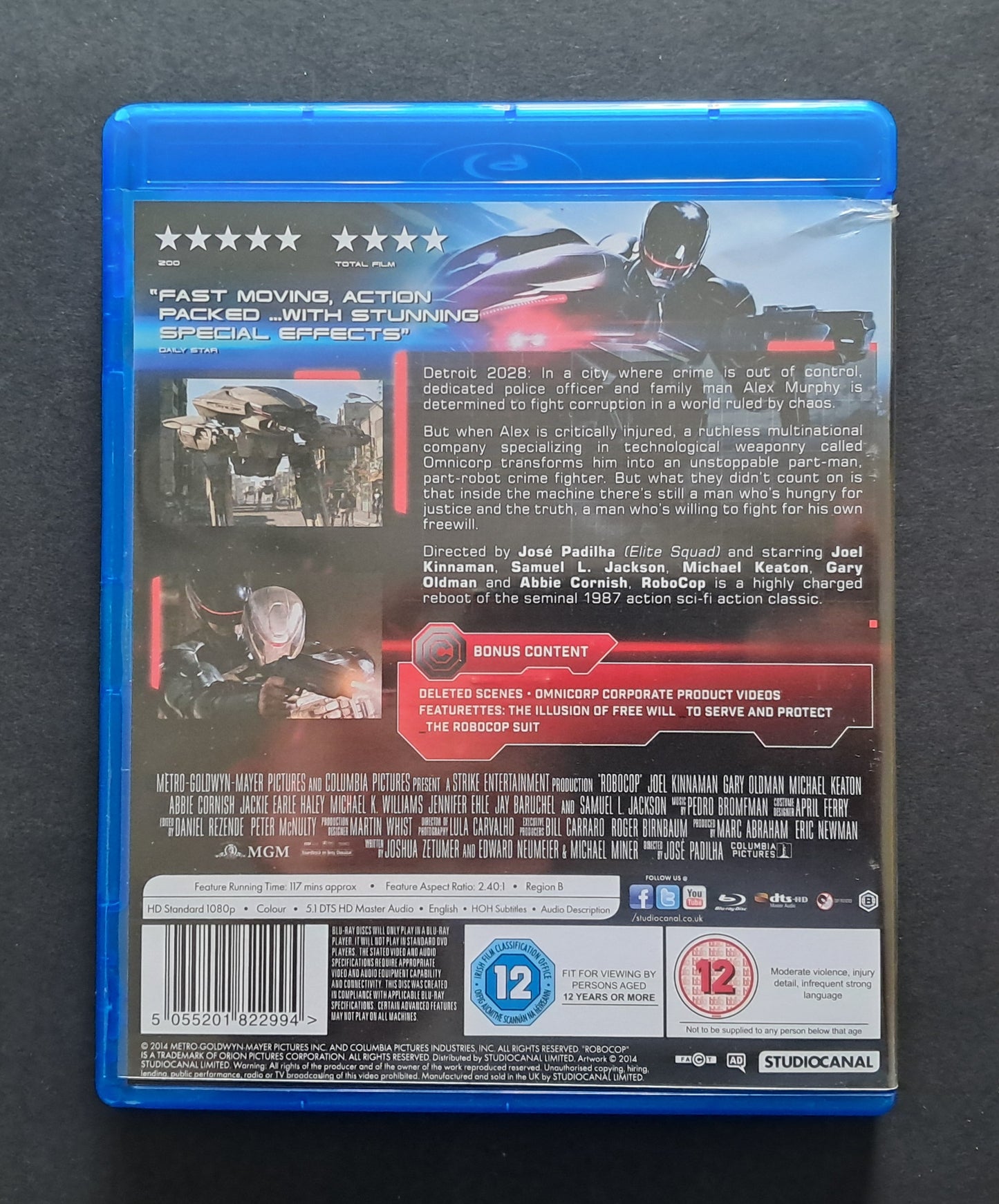 RoboCop Blu Ray DVD (José Padilha, 2014)