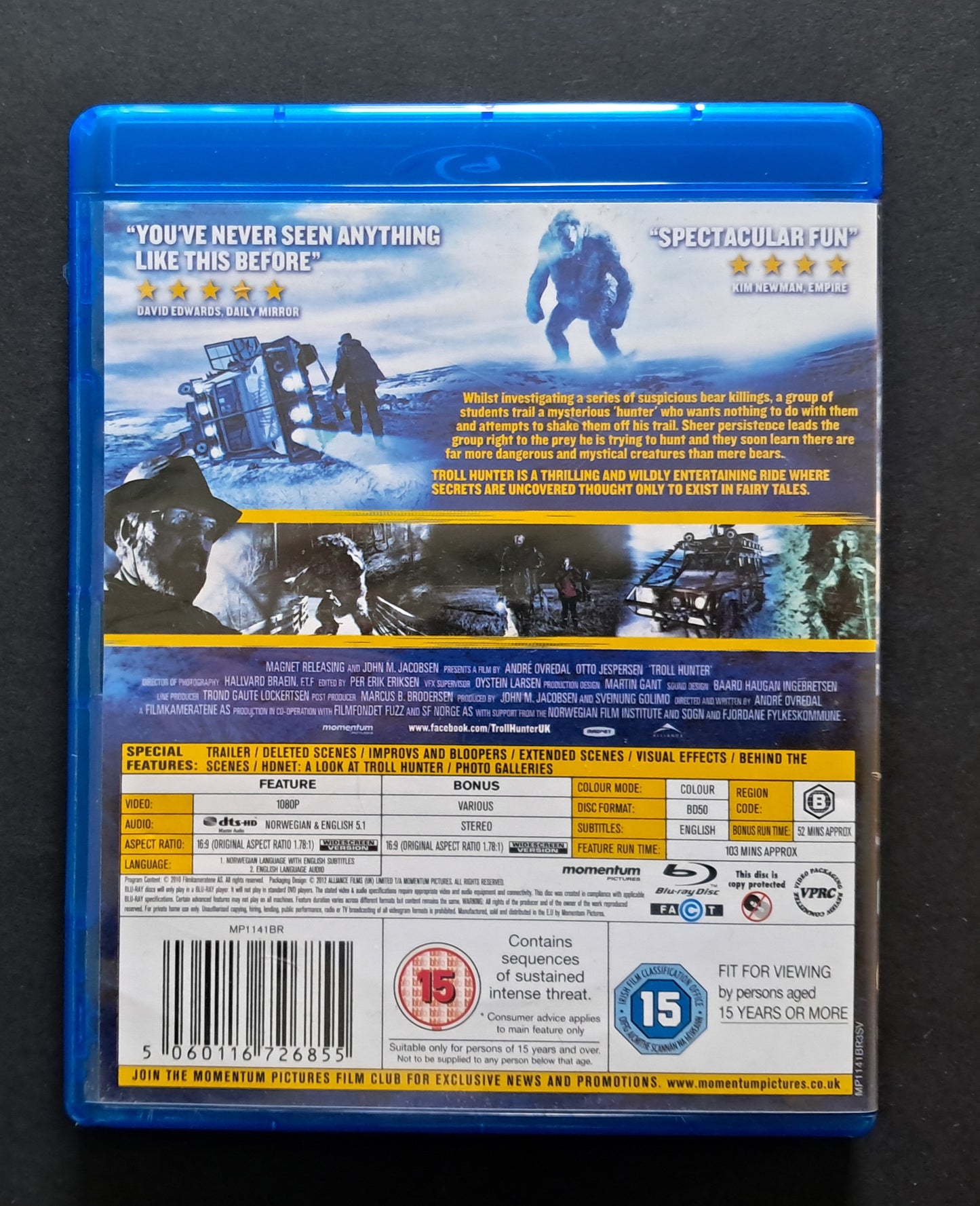 Troll Hunter Blu Ray (Andre Ovredal, 2010)