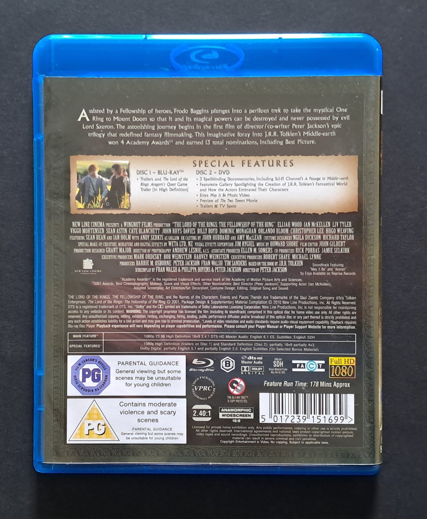 The Lord of the Rings: The Fellowship of the Ring Blu Ray (Peter Jackson, 2001)