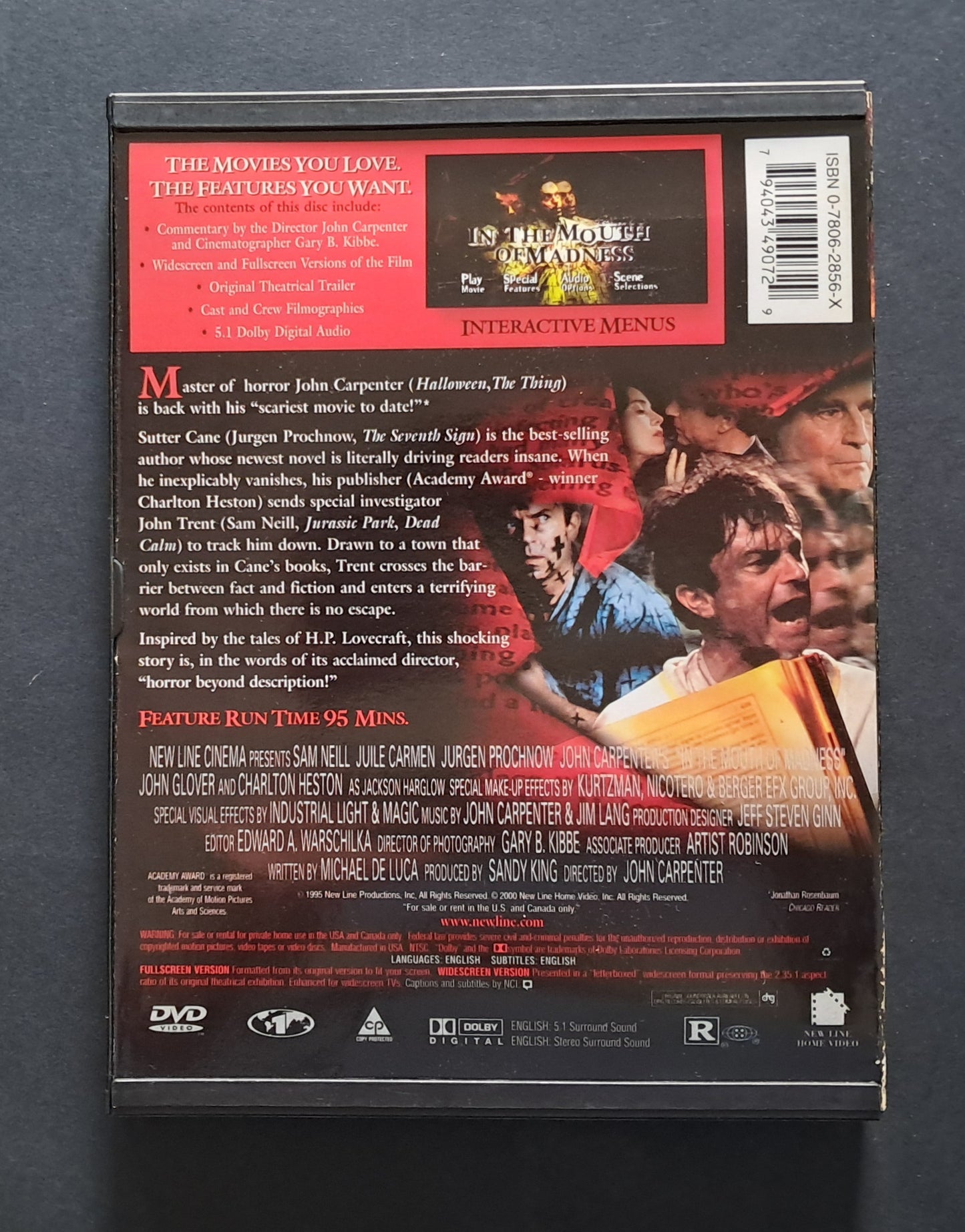 John Carpenter's In the Mouth of Madness DVD (John Carpenter, 1994)