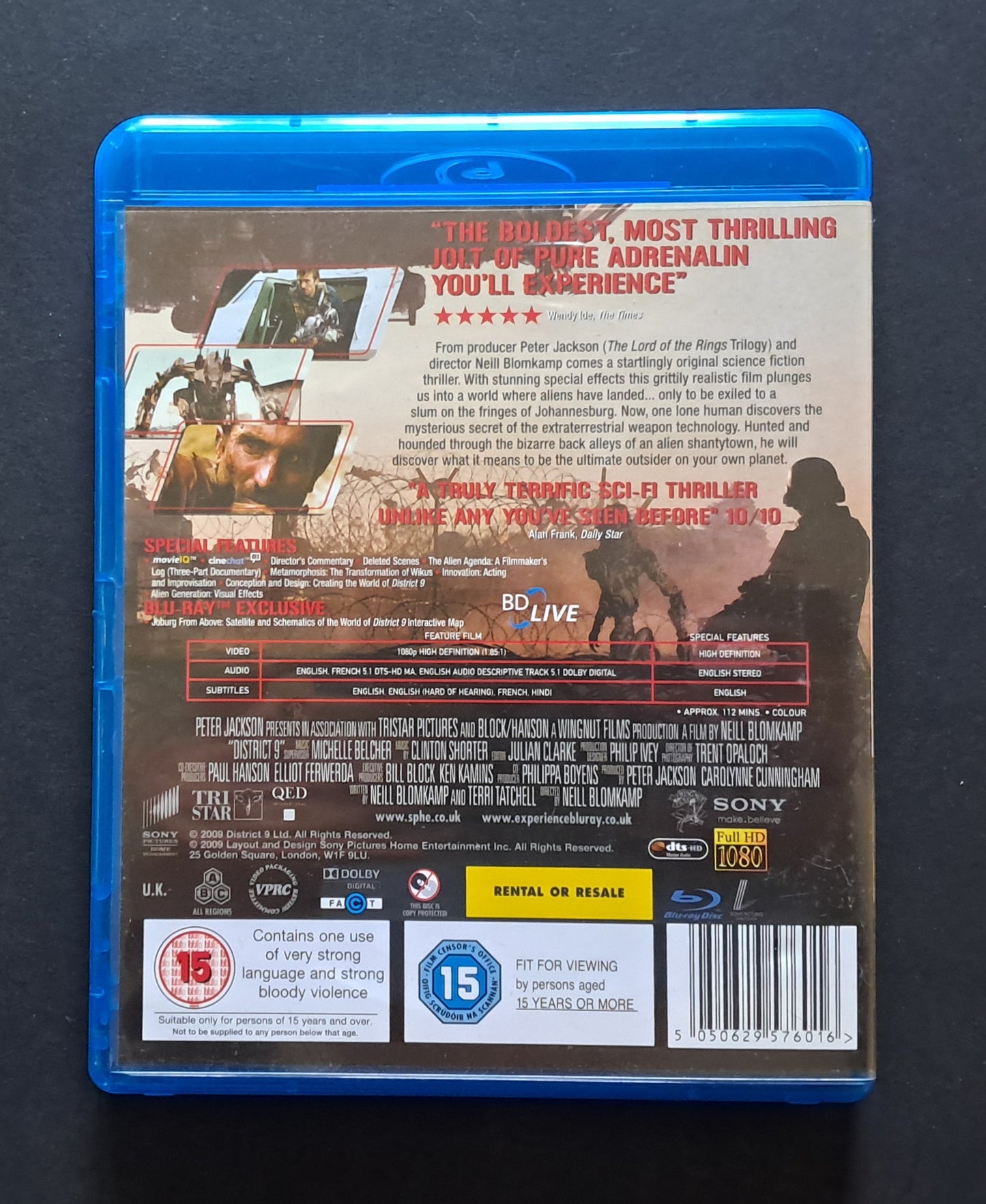 District 9 Blu Ray (Neill Blomkamp, 2009)