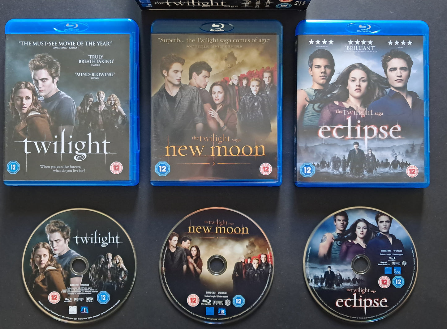 Twilight Trilogy Blu Ray (2008, 2009, 2010)