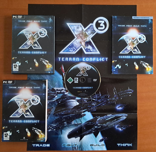 X3: Terran Conflict PC Game Digipack + manual + Poster (Egosoft, 2008)