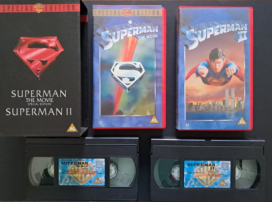 Superman 1 + 2 VHS Box (Richard Donner 1978, 1980)