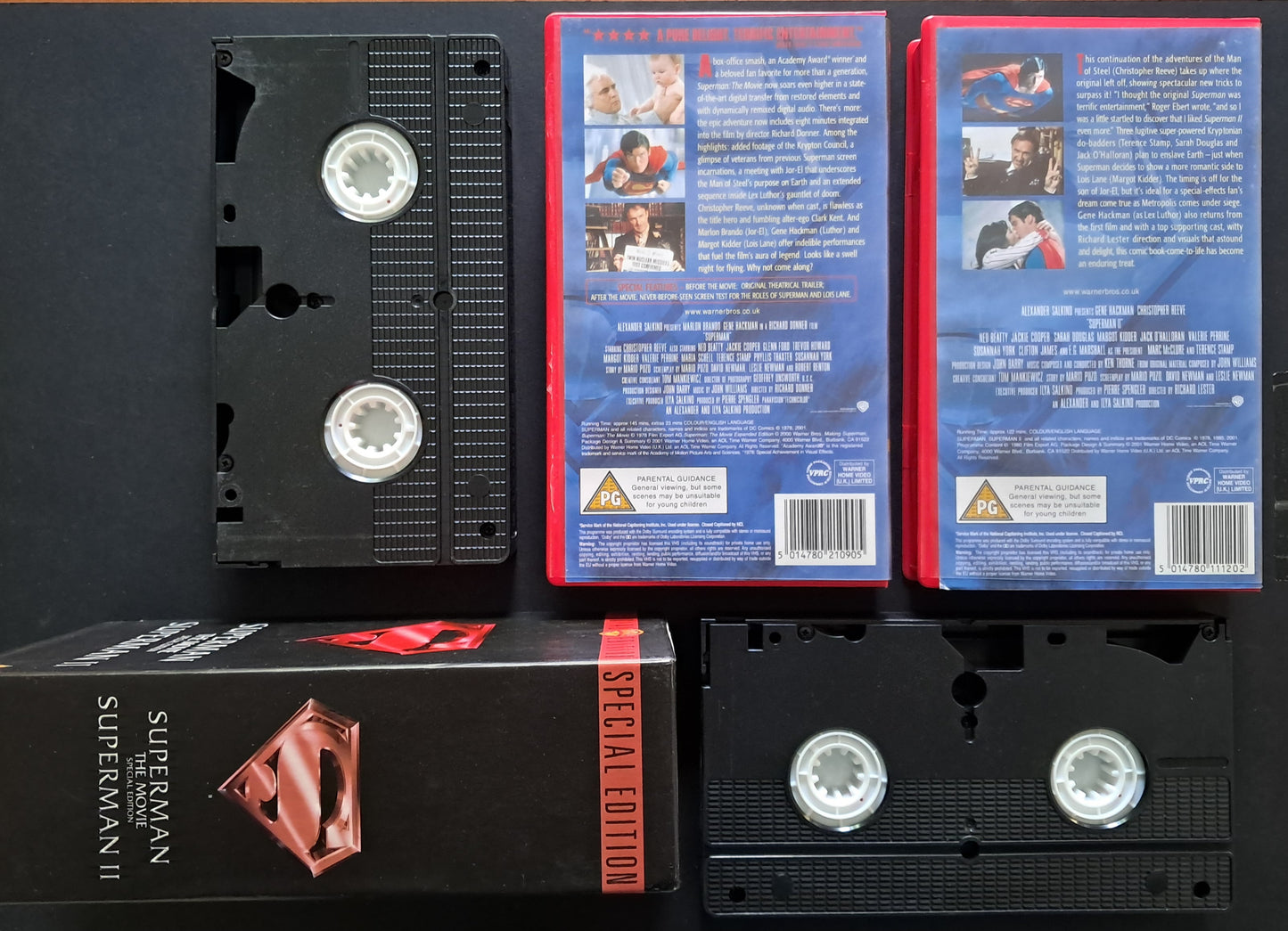 Superman 1 + 2 VHS Box (Richard Donner 1978, 1980)