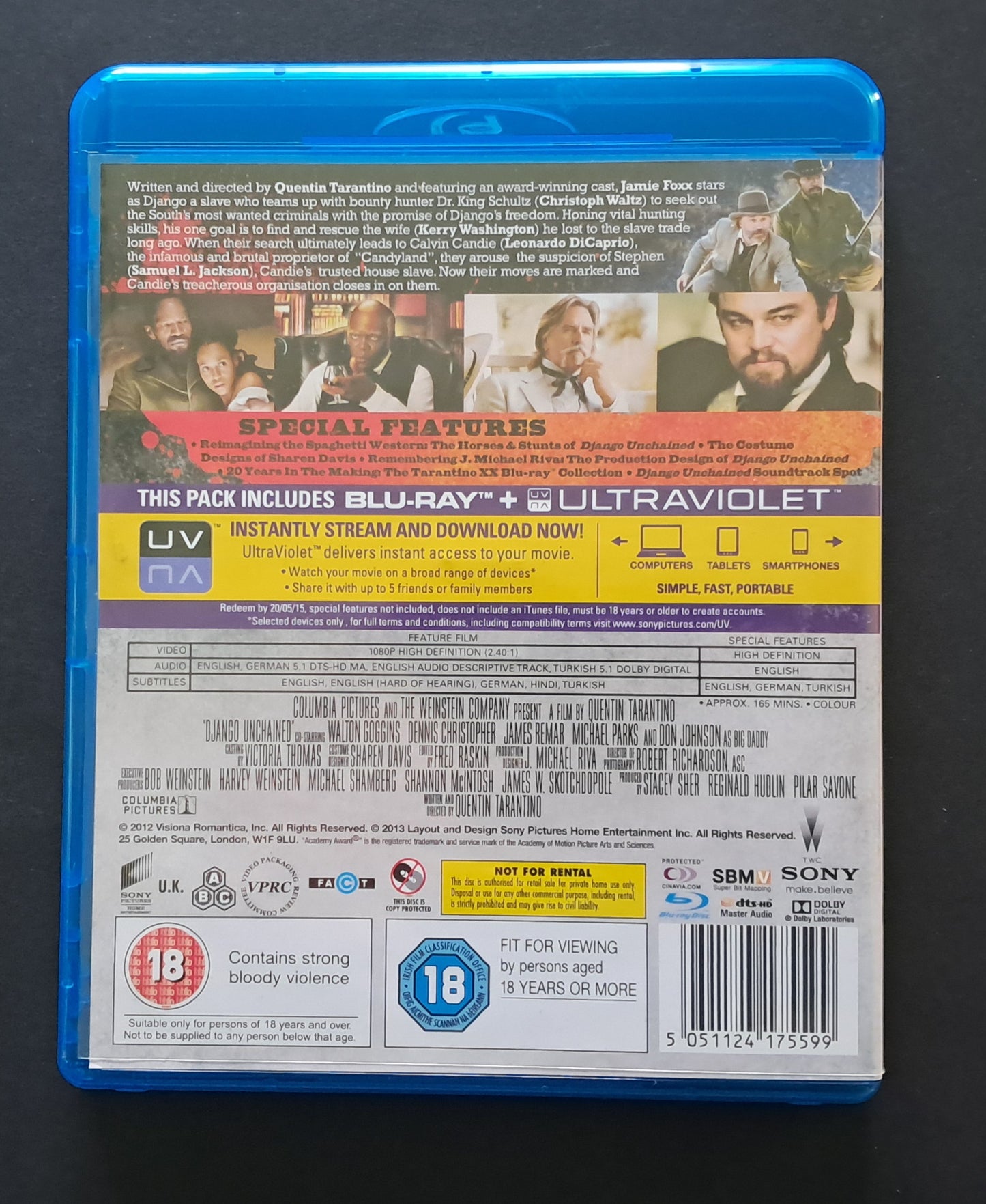 Django Unchained Blu Ray (Quentin Tarantino, 2012)