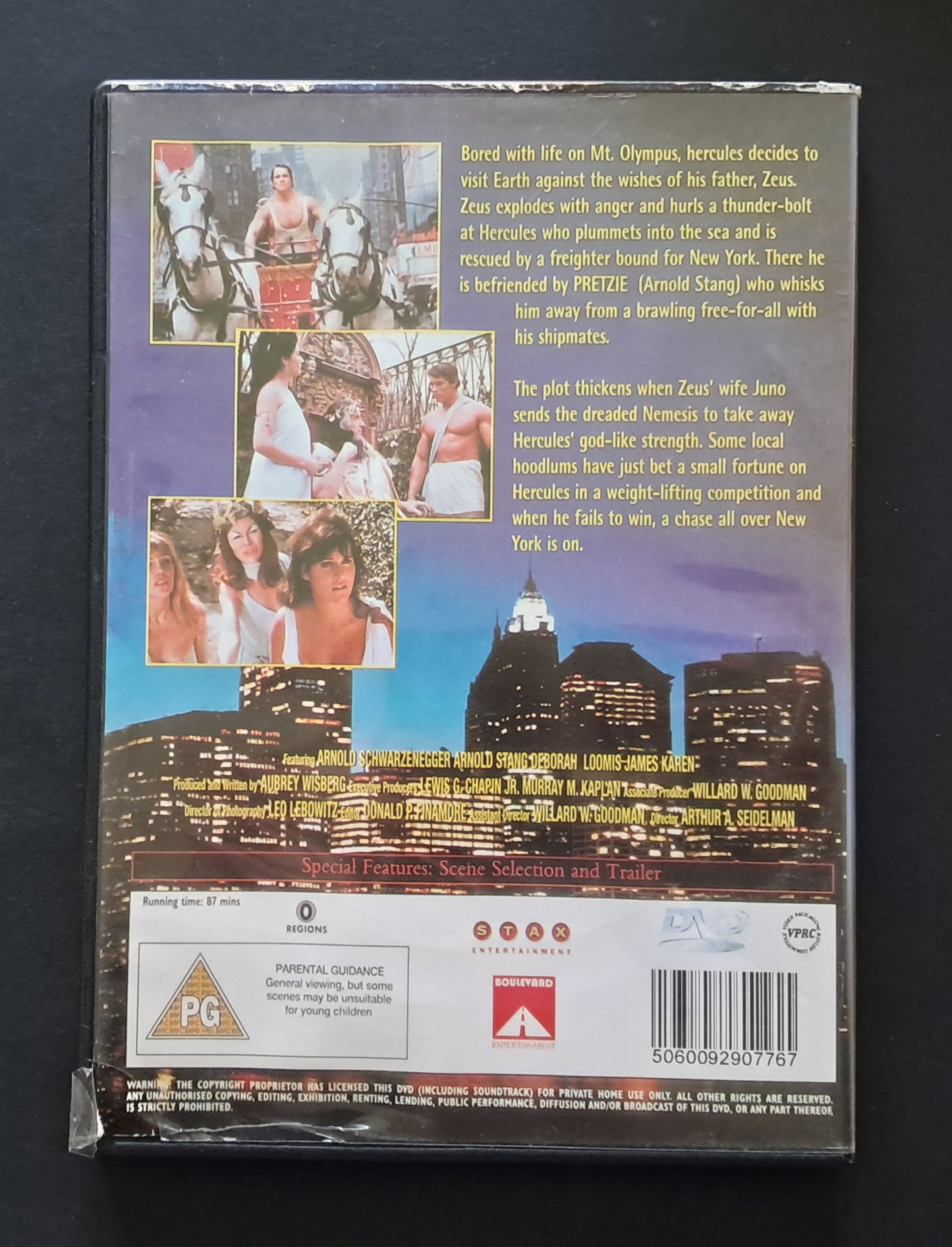 Hercules in New York DVD (Arthur Allan Seidelman, 1970)