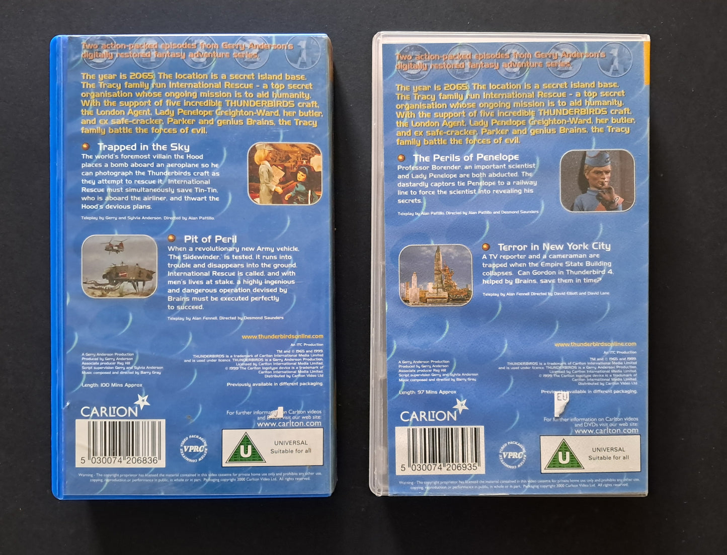 Thunderbirds Episodes 1,2 & 3,4 VHS Package (Gerry Anderson, 1965)