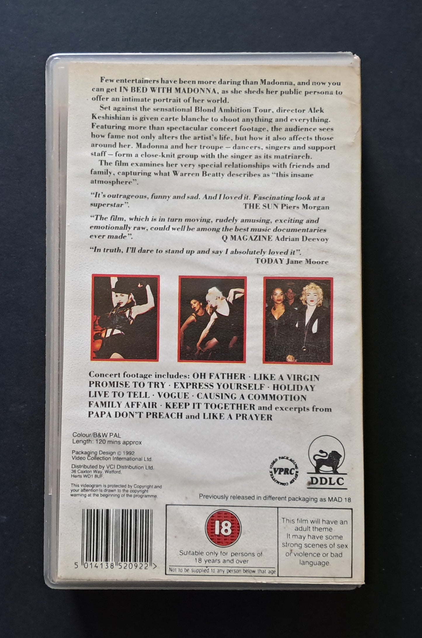 In Bed with Madonna aka Madonna: Truth or Dare VHS (Alek Keshishian, 1991)