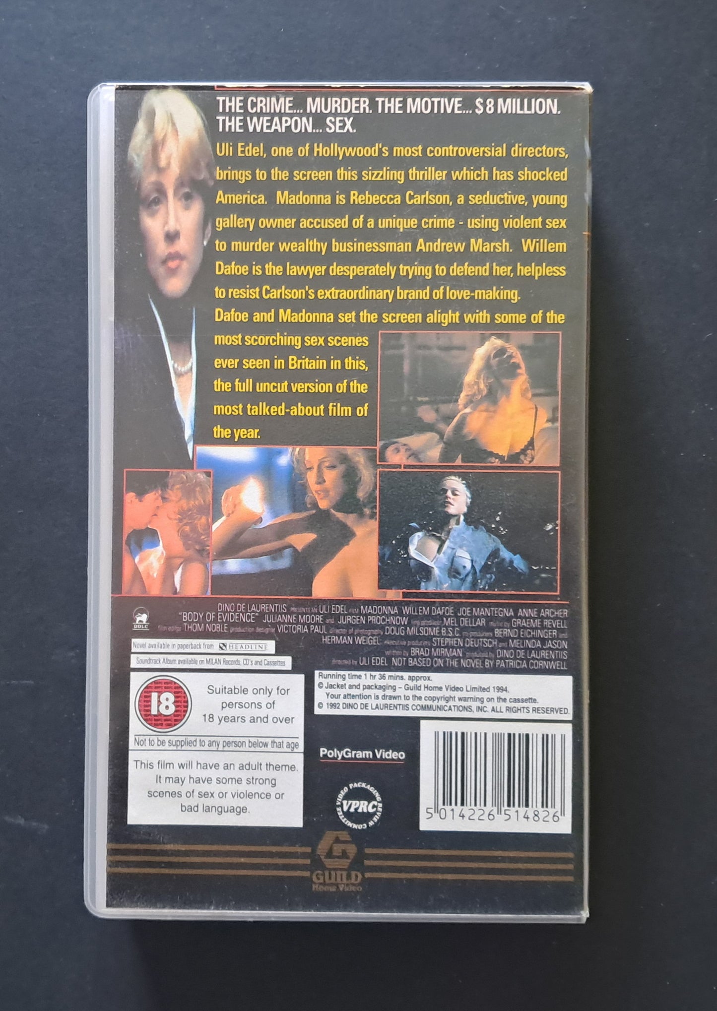 Body of Evidence VHS (Uli Edel, 1993)