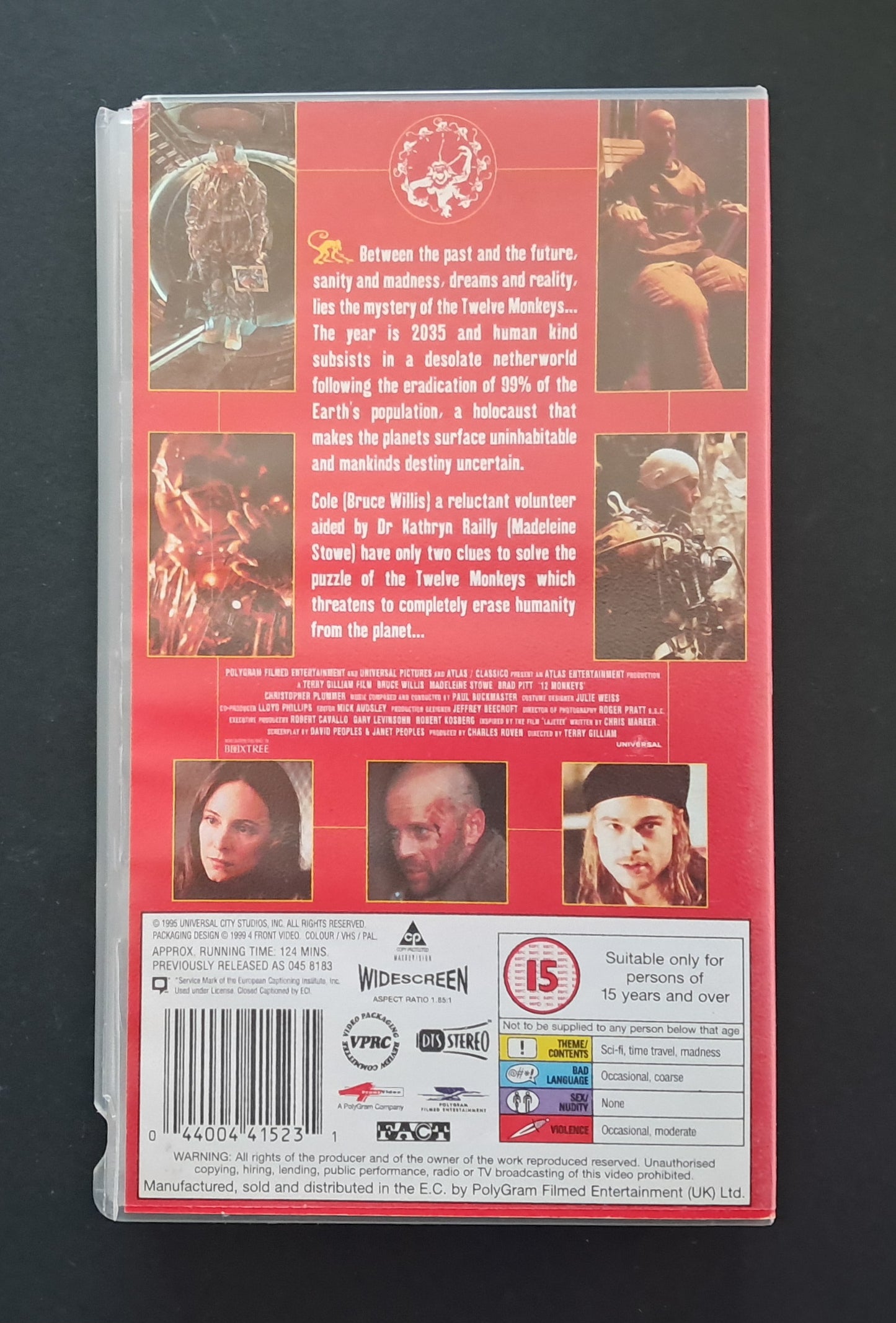12 Monkeys VHS (Terry Gilliam, 1995)