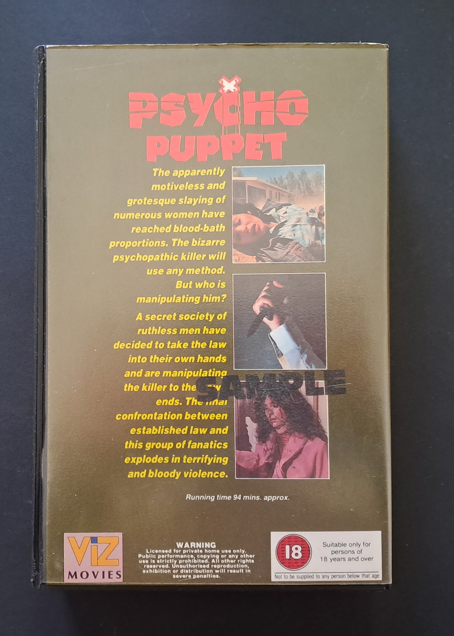 Psycho Puppet aka Delirium VHS (Peter Maris, 1979)