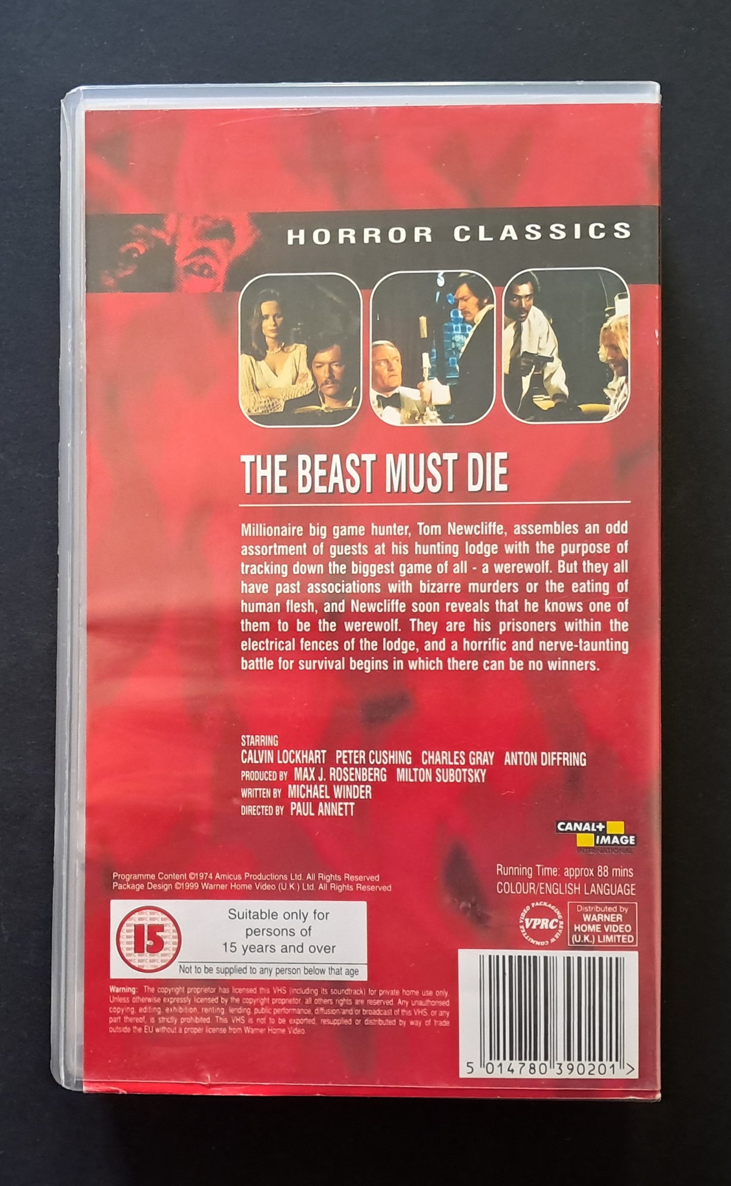 The Beast must Die VHS (Paul Annett, 1974)