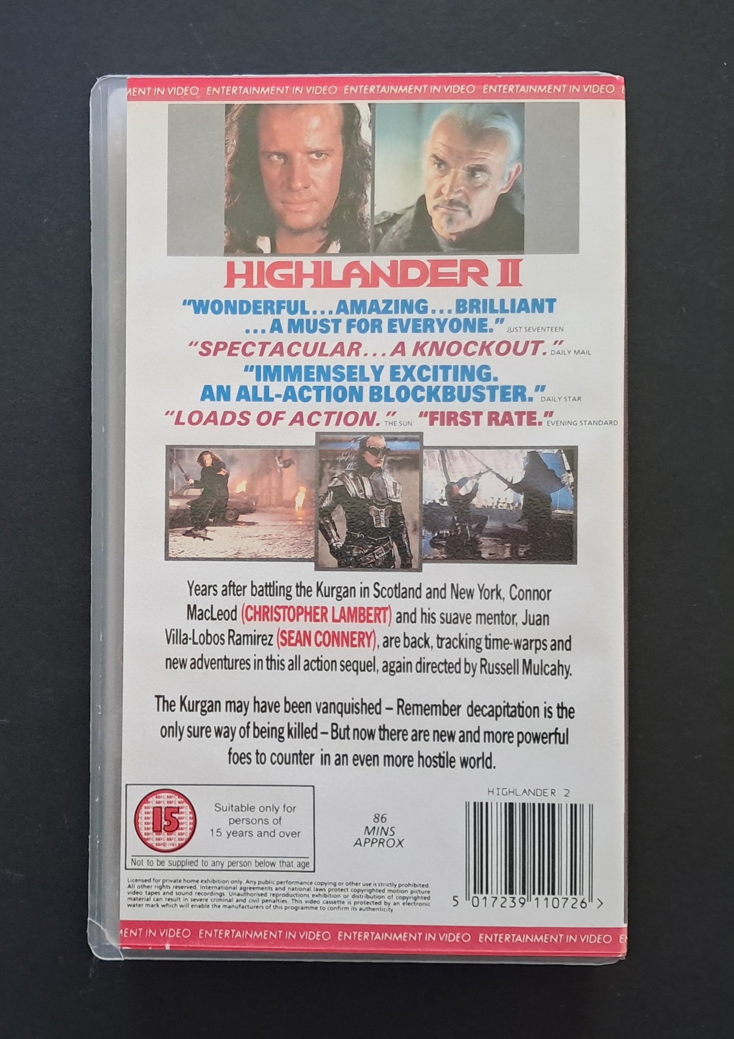 Highlander 1,2 & 3 VHS
