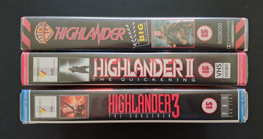 Highlander 1,2 & 3 VHS