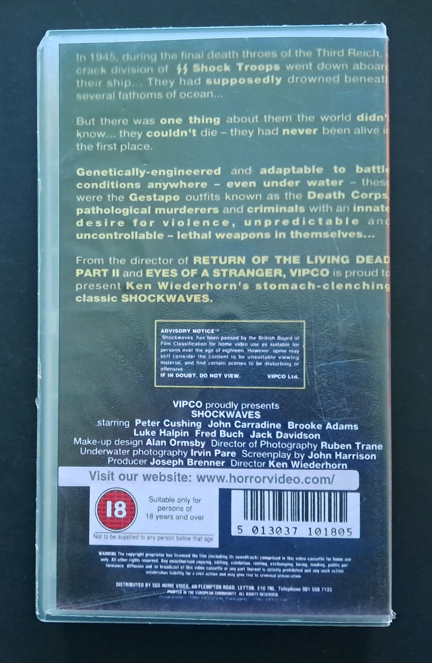Shock Waves VHS ( Ken Wiederhorn, 1977)