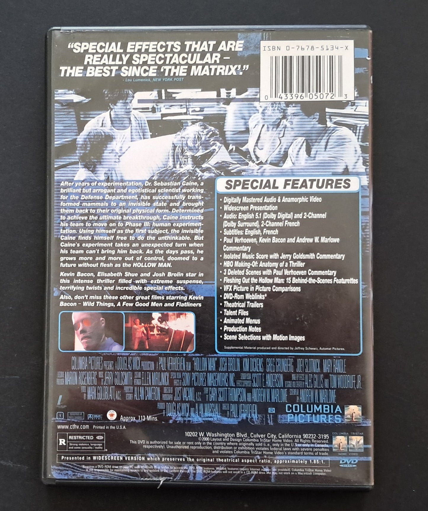 Hollow Man DVD (Paul Verhoeven, 2000)