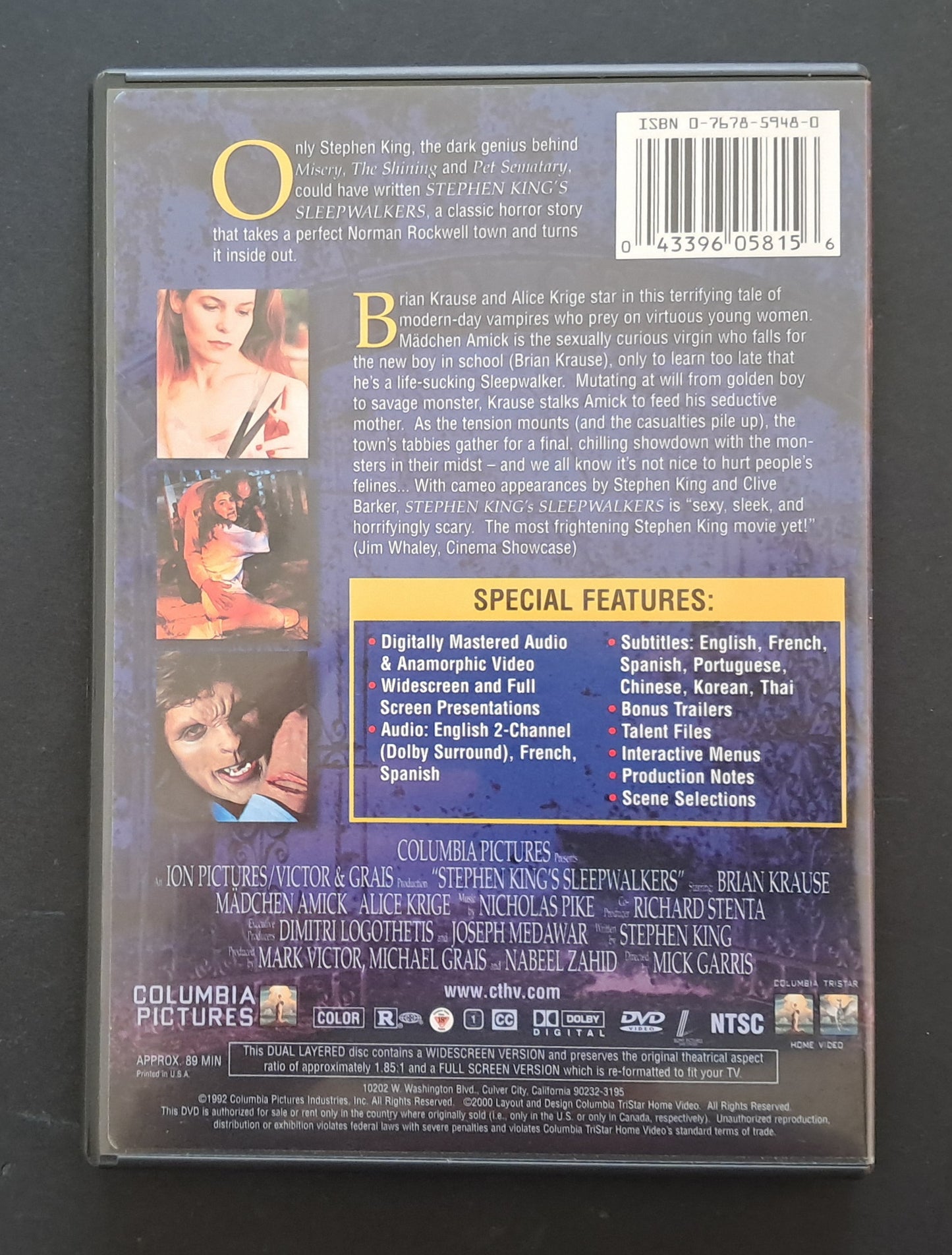 Sleepwalkers DVD (Mick Garris, 1992)
