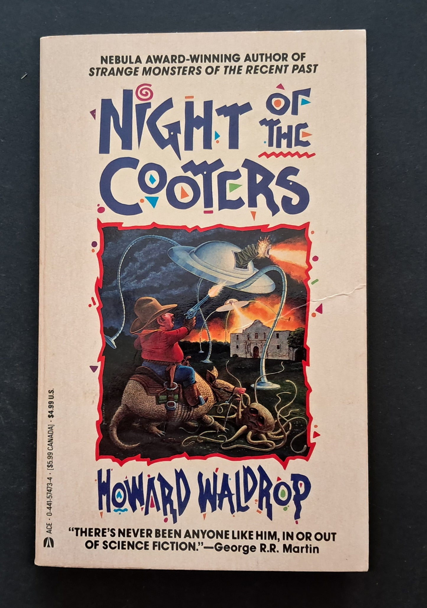 Night of the Cooters paperback (Howard Waldrop, ACE Publications, 1993)