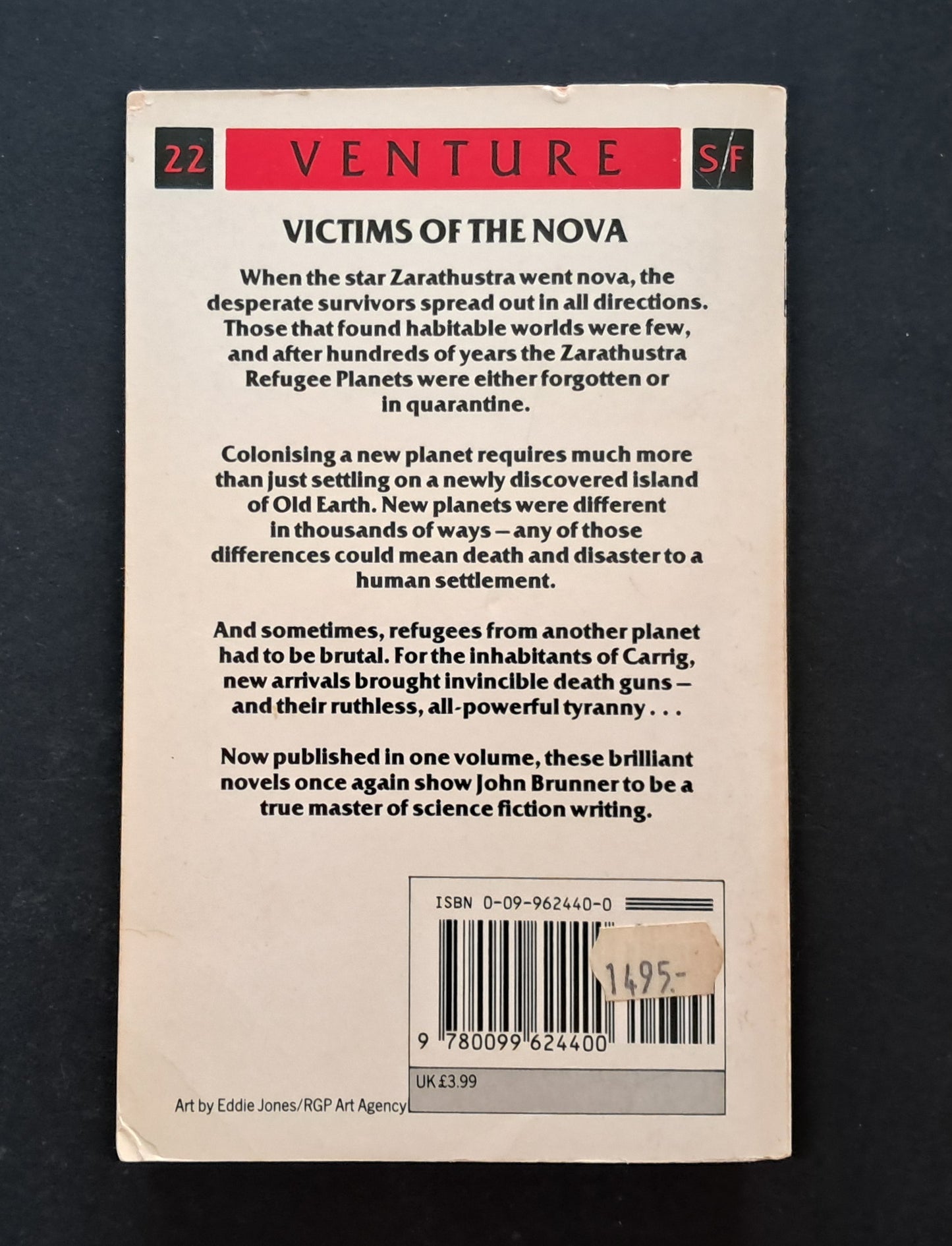 Victims of the Nova paperback (John Brunner, ARROW Publications, 1989)