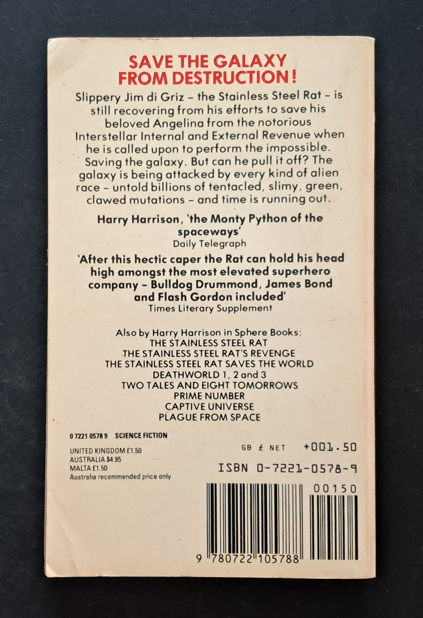 The Stainless Steel Rat Wants You paperback (Sphere Science Fiction, 1978)