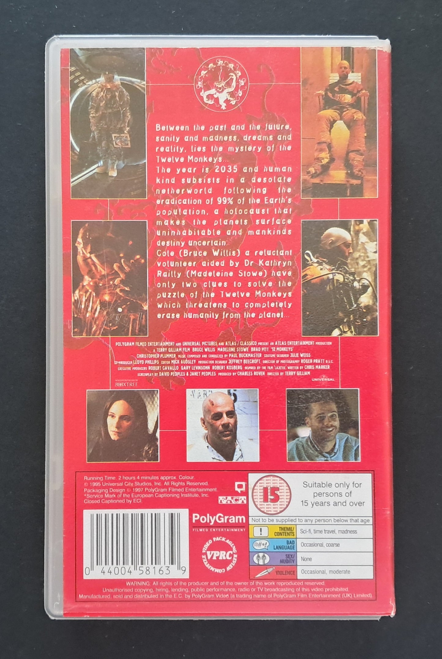12 Monkeys VHS (Terry Giliam, 1995)