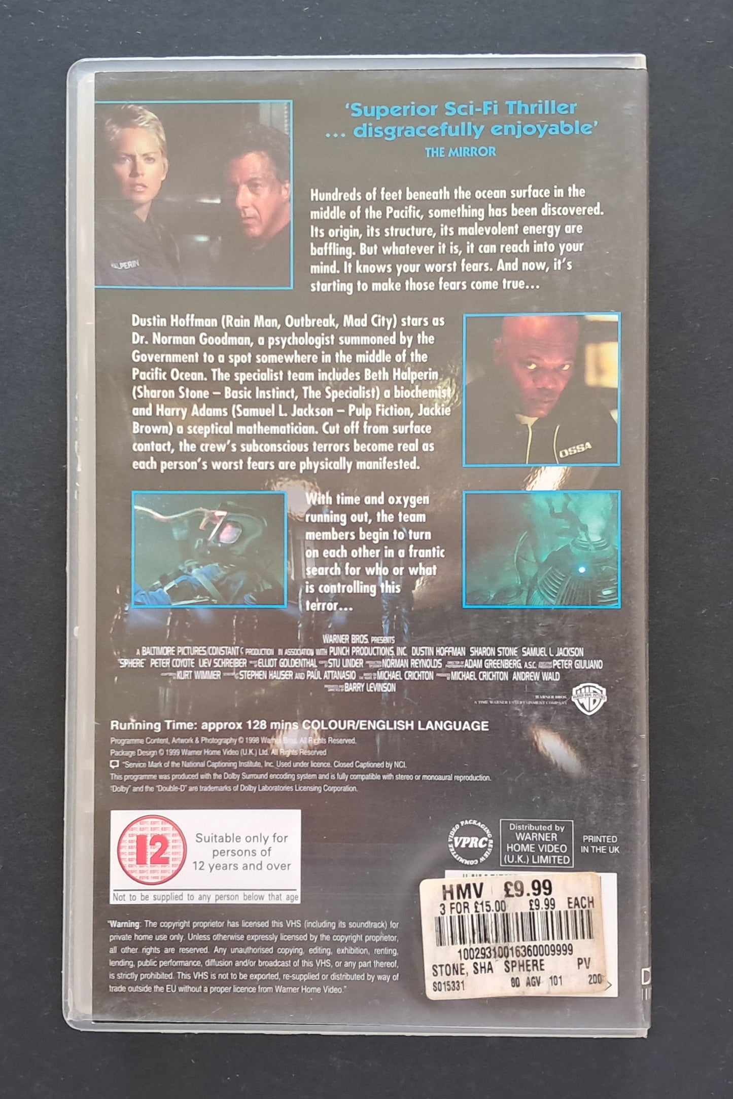 Sphere VHS (Barry Levinson , 1998)