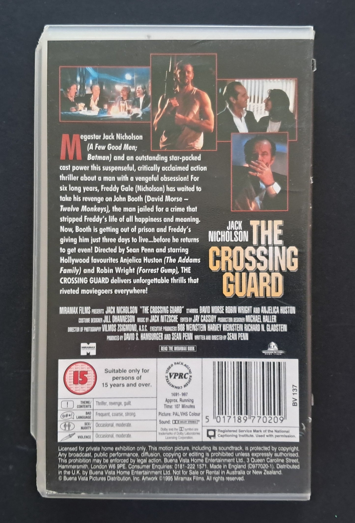 The Crossing Guard VHS (Sean Penn, 1995)
