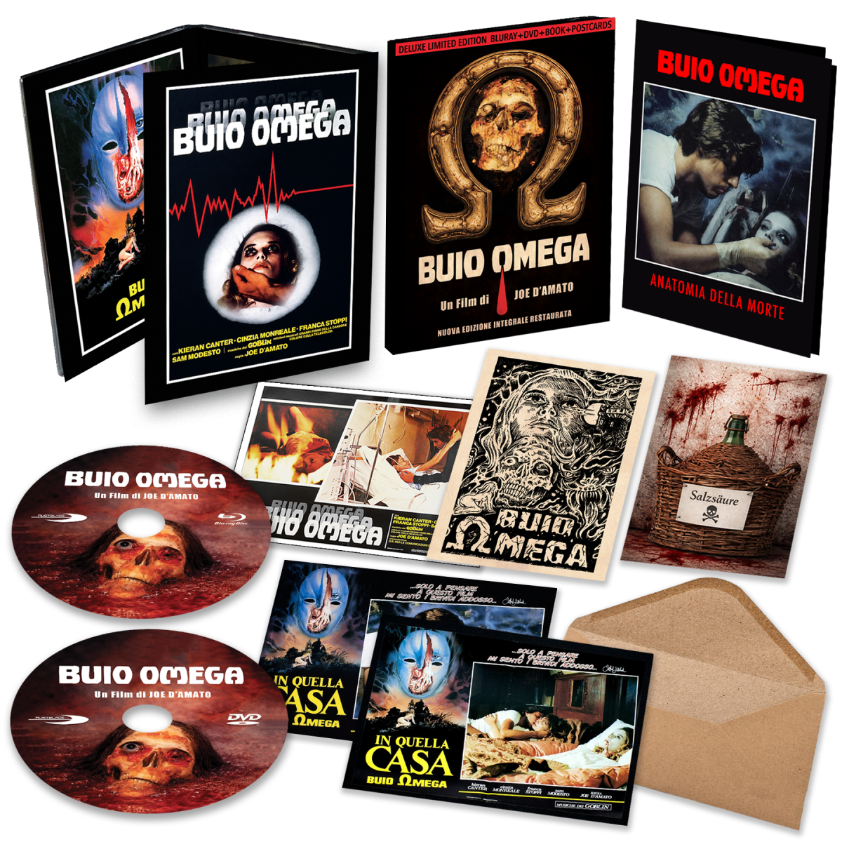 PRE - ORDER (AVAILABLE EARLY OCTOBER) BUIO OMEGA – DELUXE LIMITED BOX BLURAY + DVD + BOOK + POSTCARDS