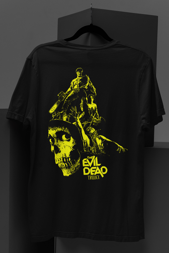 Evil Dead Trilogy Custom Made VHS Based T Shirt - Black