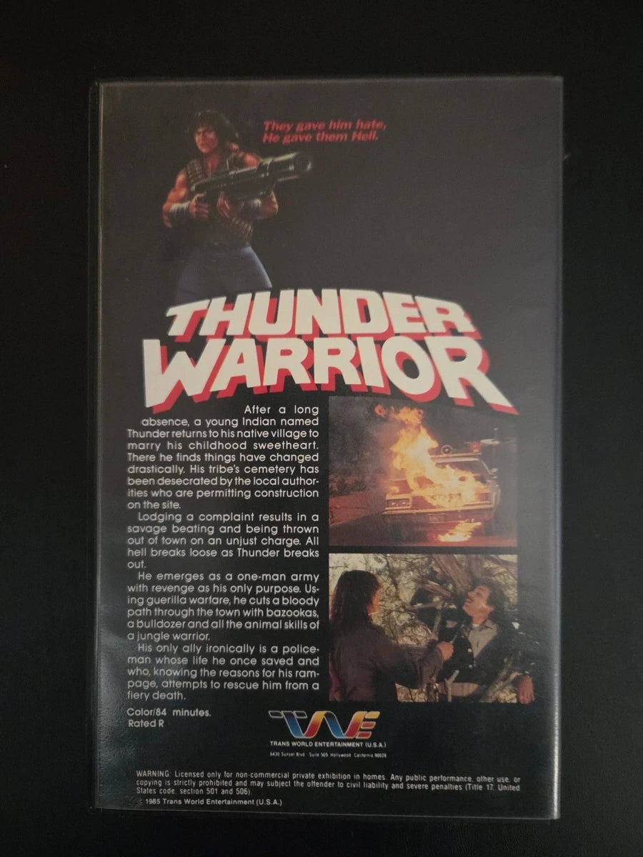 Thunder Warrior VHS (Fabrizio De Angelis, 1983)