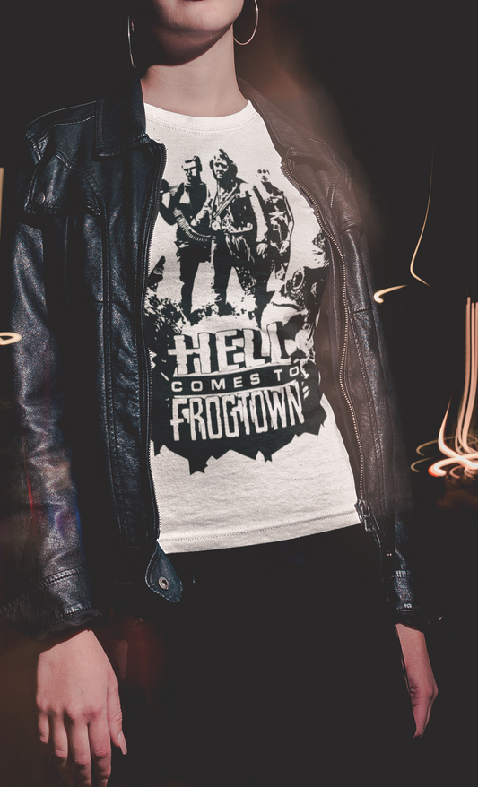 Hell Comes to Frogtown VHS Cover inspired T-Shirt Λευκό
