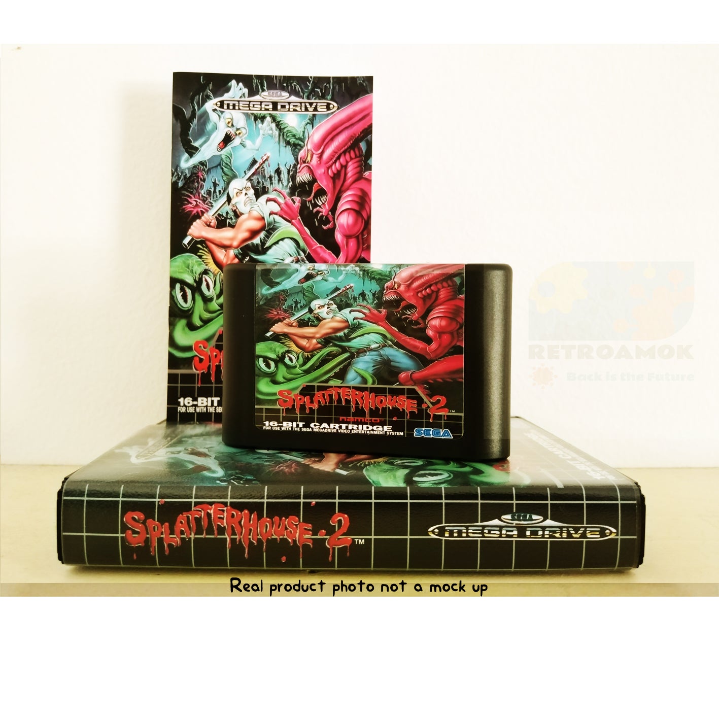 Splatterhouse 2 (Sega Mega Drive 2, 1992, Boxed, Manual, PAL)